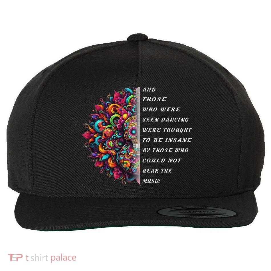Hippie Guitar And Those Who Were Seen Dancing Peace Vibes Wool Snapback Cap
