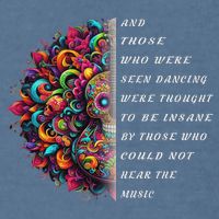 Hippie Guitar And Those Who Were Seen Dancing Peace Vibes Garment-Dyed Sweatshirt
