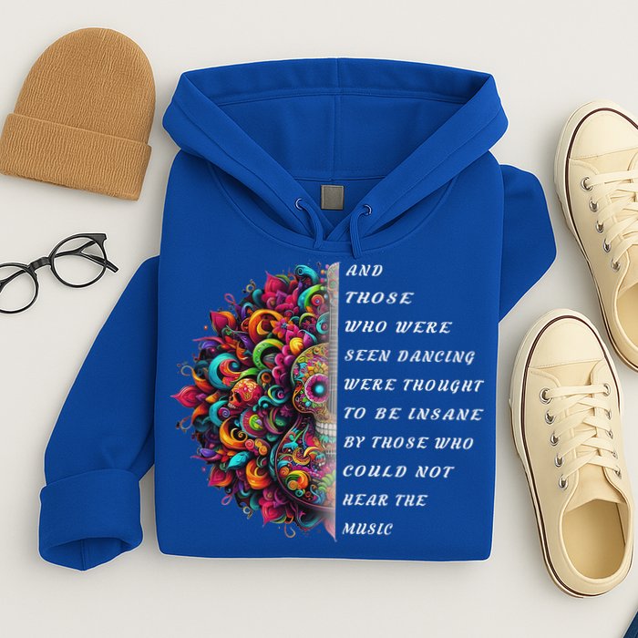 Hippie Guitar And Those Who Were Seen Dancing Peace Vibes Hoodie