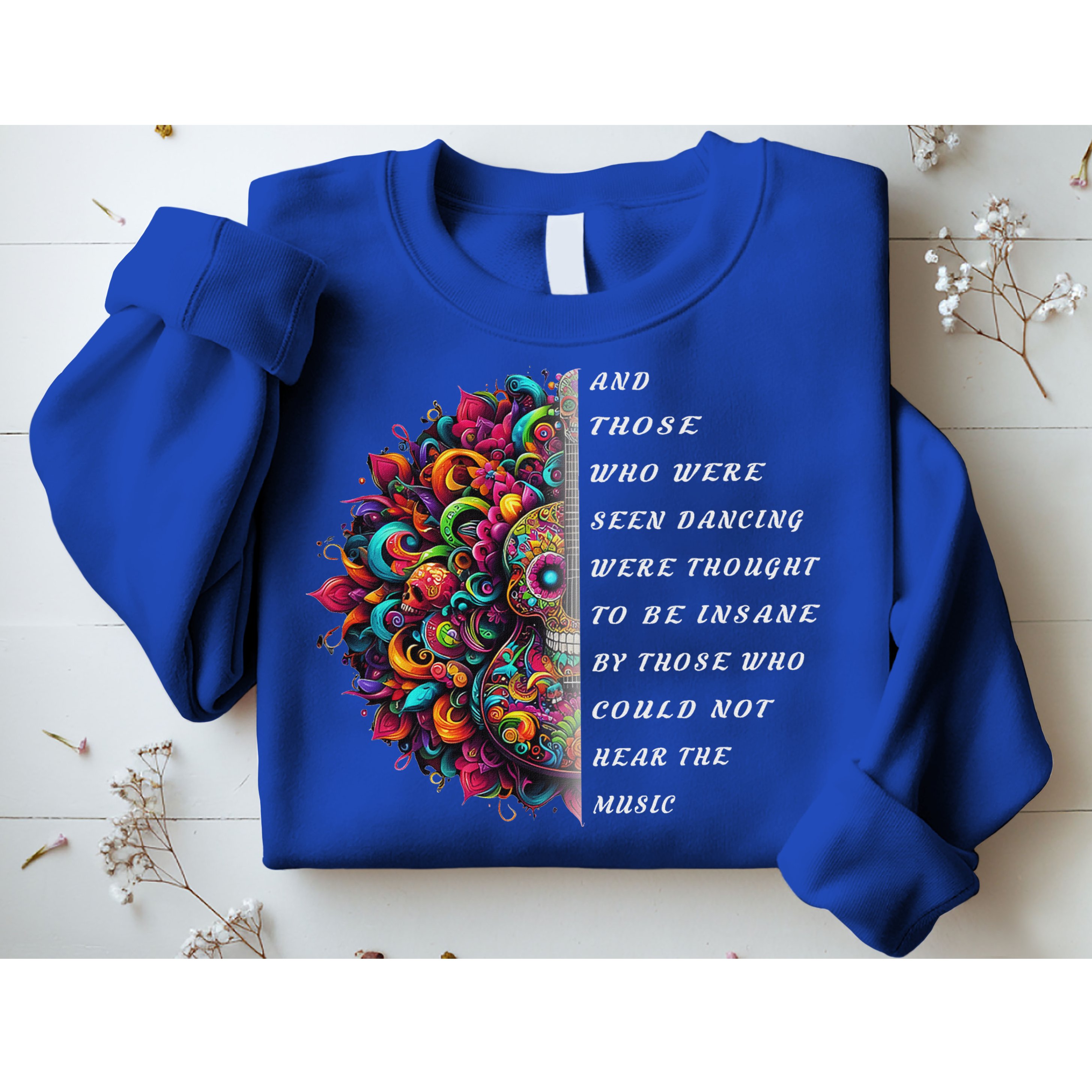 Hippie Guitar And Those Who Were Seen Dancing Peace Vibes Sweatshirt
