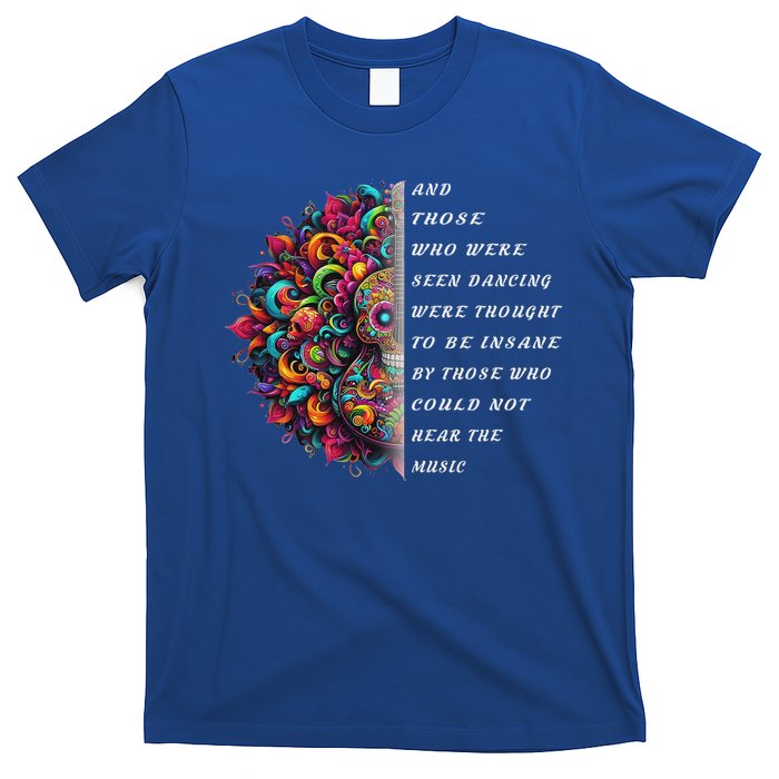 Hippie Guitar And Those Who Were Seen Dancing Peace Vibes T-Shirt