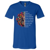 Hippie Guitar And Those Who Were Seen Dancing Peace Vibes V-Neck T-Shirt