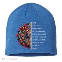 Hippie Guitar And Those Who Were Seen Dancing Peace Vibes Sustainable Beanie
