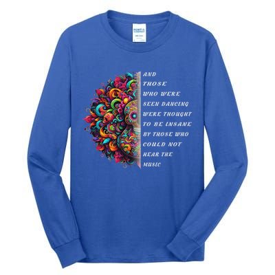 Hippie Guitar And Those Who Were Seen Dancing Peace Vibes Tall Long Sleeve T-Shirt