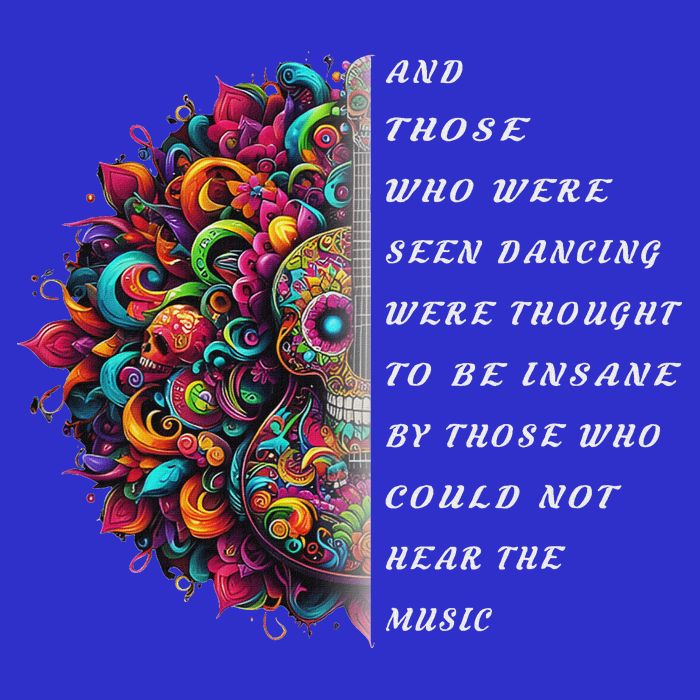 Hippie Guitar And Those Who Were Seen Dancing Peace Vibes Tall Long Sleeve T-Shirt