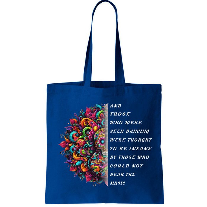 Hippie Guitar And Those Who Were Seen Dancing Peace Vibes Bag
