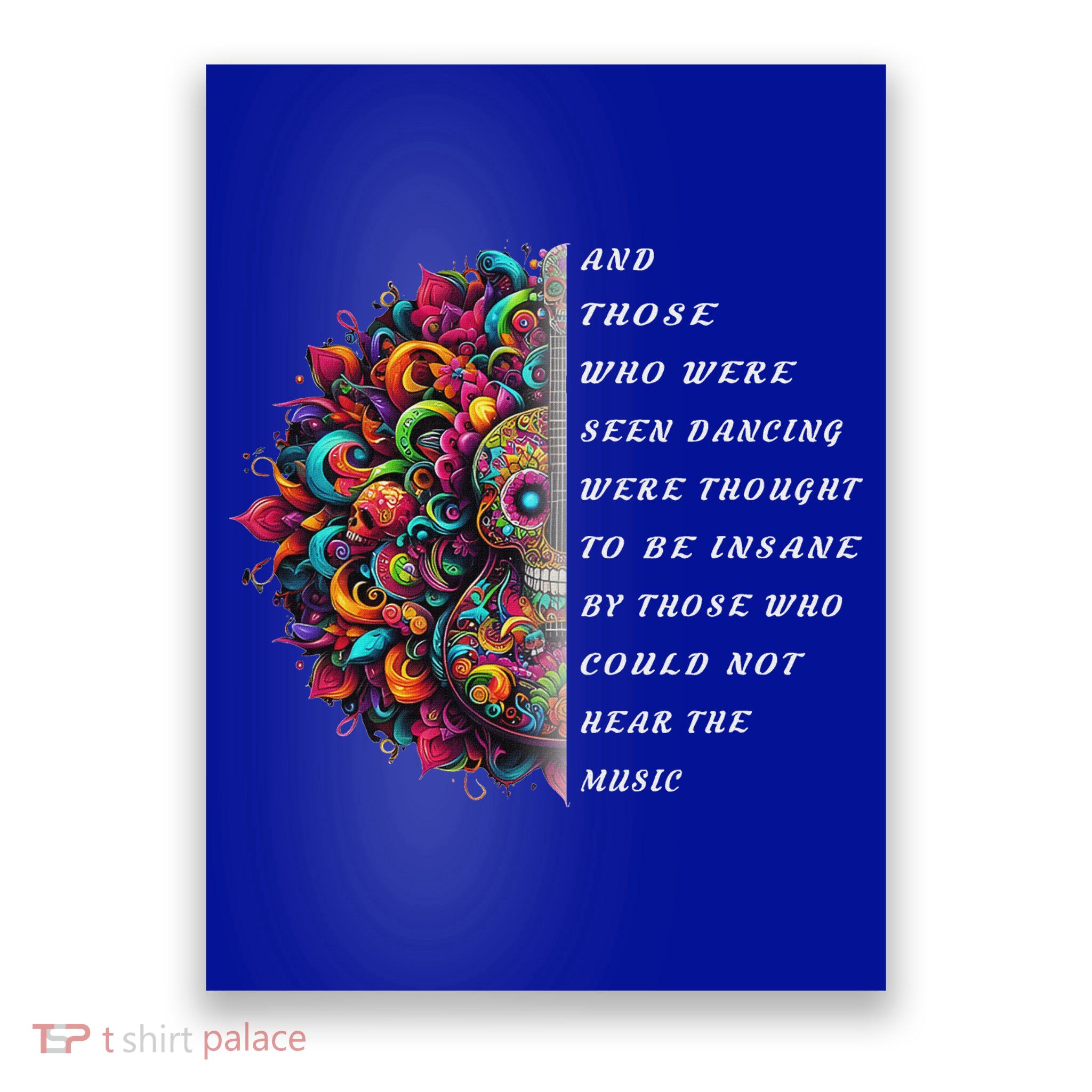 Hippie Guitar And Those Who Were Seen Dancing Peace Vibes Poster