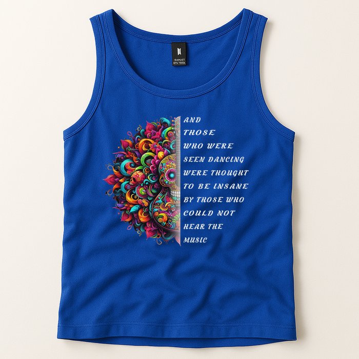 Hippie Guitar And Those Who Were Seen Dancing Peace Vibes Tank Top