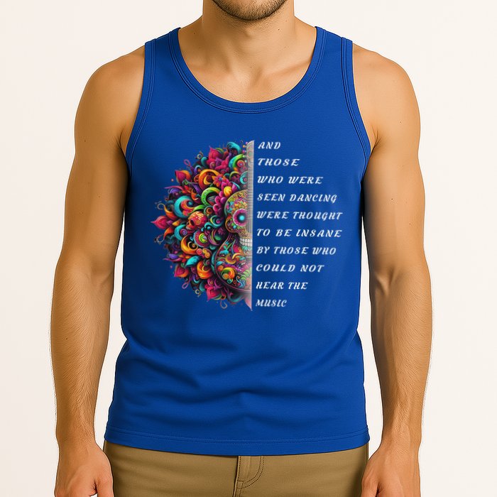 Hippie Guitar And Those Who Were Seen Dancing Peace Vibes Tank Top
