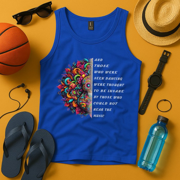 Hippie Guitar And Those Who Were Seen Dancing Peace Vibes Tank Top