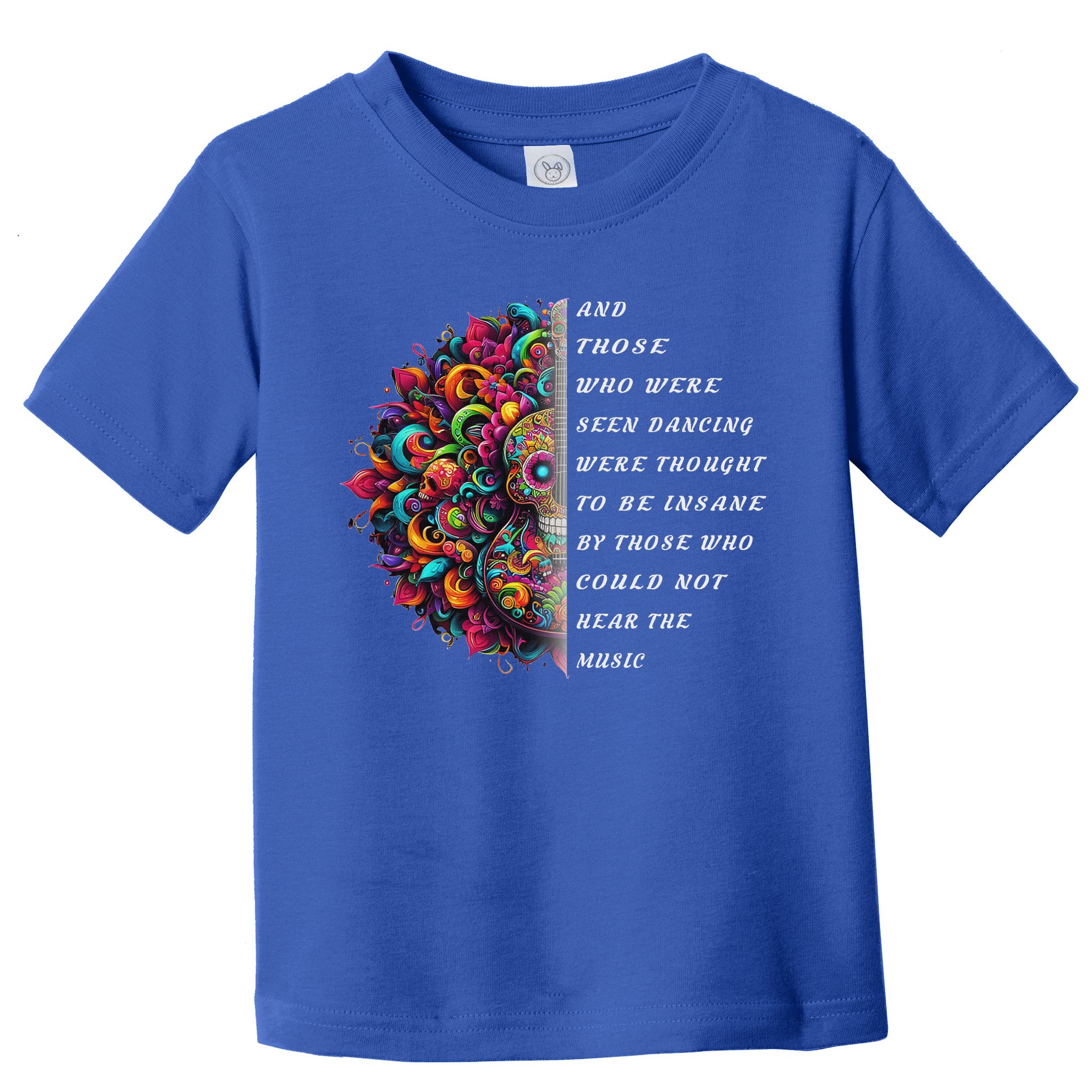Hippie Guitar And Those Who Were Seen Dancing Peace Vibes Toddler T-Shirt