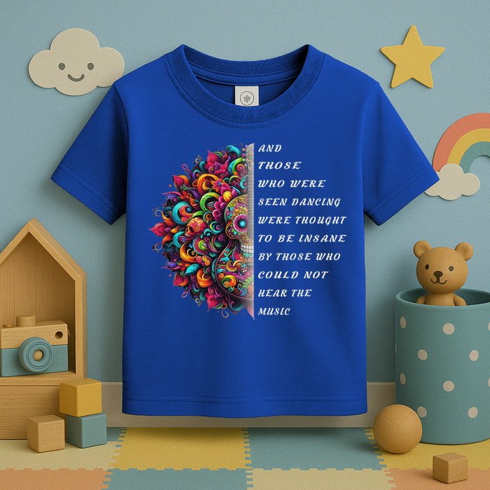 Hippie Guitar And Those Who Were Seen Dancing Peace Vibes Toddler T-Shirt