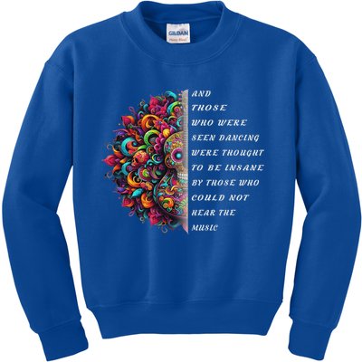 Hippie Guitar And Those Who Were Seen Dancing Peace Vibes Kids Sweatshirt