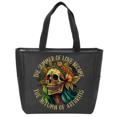 Hippie Grandma Autumn Of Arthritis Zip Tote Bag