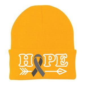 Hope Glioblastoma Awareness Meaningful Gift Knit Cap Winter Beanie