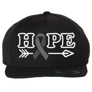 Hope Glioblastoma Awareness Meaningful Gift Wool Snapback Cap