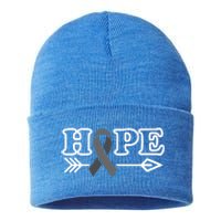 Hope Glioblastoma Awareness Meaningful Gift Sustainable Knit Beanie