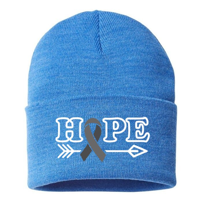 Hope Glioblastoma Awareness Meaningful Gift Sustainable Knit Beanie