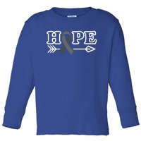 Hope Glioblastoma Awareness Meaningful Gift Toddler Long Sleeve Shirt