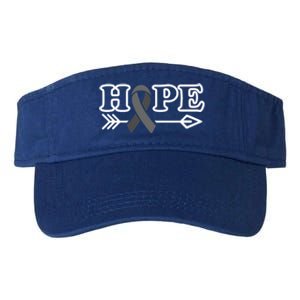 Hope Glioblastoma Awareness Meaningful Gift Valucap Bio-Washed Visor