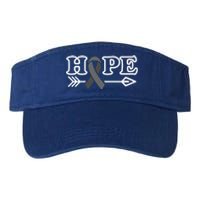 Hope Glioblastoma Awareness Meaningful Gift Valucap Bio-Washed Visor