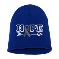 Hope Glioblastoma Awareness Meaningful Gift Short Acrylic Beanie