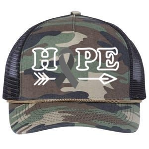 Hope Glioblastoma Awareness Meaningful Gift Retro Rope Trucker Hat Cap