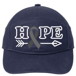 Hope Glioblastoma Awareness Meaningful Gift 7-Panel Snapback Hat