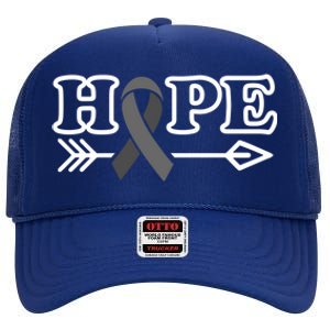 Hope Glioblastoma Awareness Meaningful Gift High Crown Mesh Back Trucker Hat