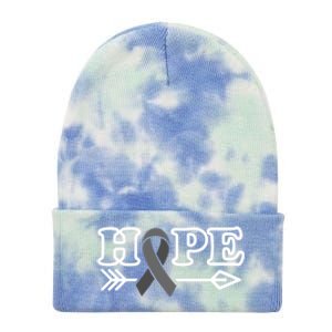 Hope Glioblastoma Awareness Meaningful Gift Tie Dye 12in Knit Beanie