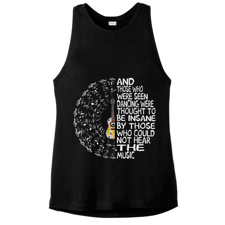 Hippie Guitar And Those Who Were Seen Dancing Peace Ladies PosiCharge Tri-Blend Wicking Tank