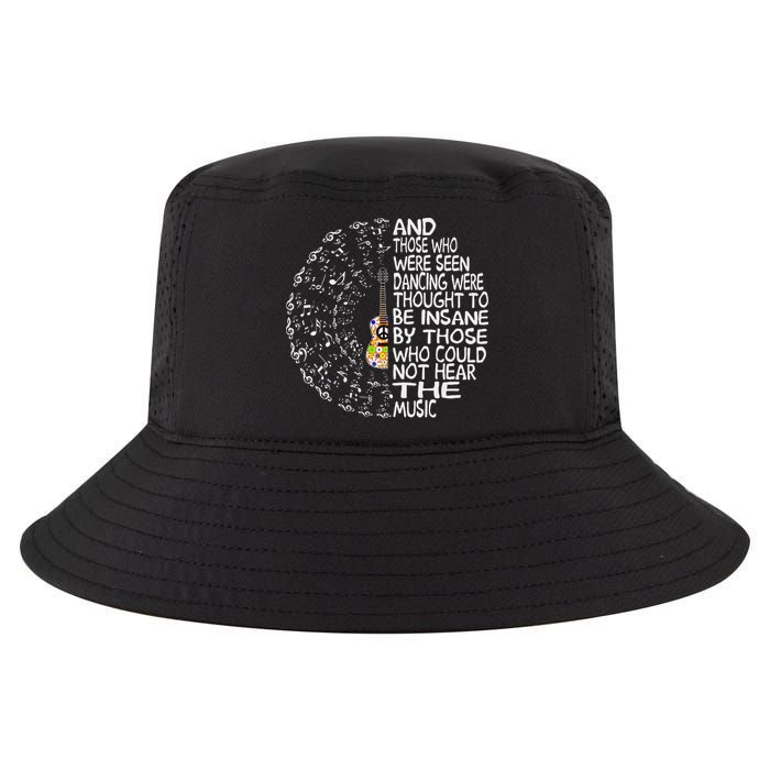 Hippie Guitar And Those Who Were Seen Dancing Peace Cool Comfort Performance Bucket Hat