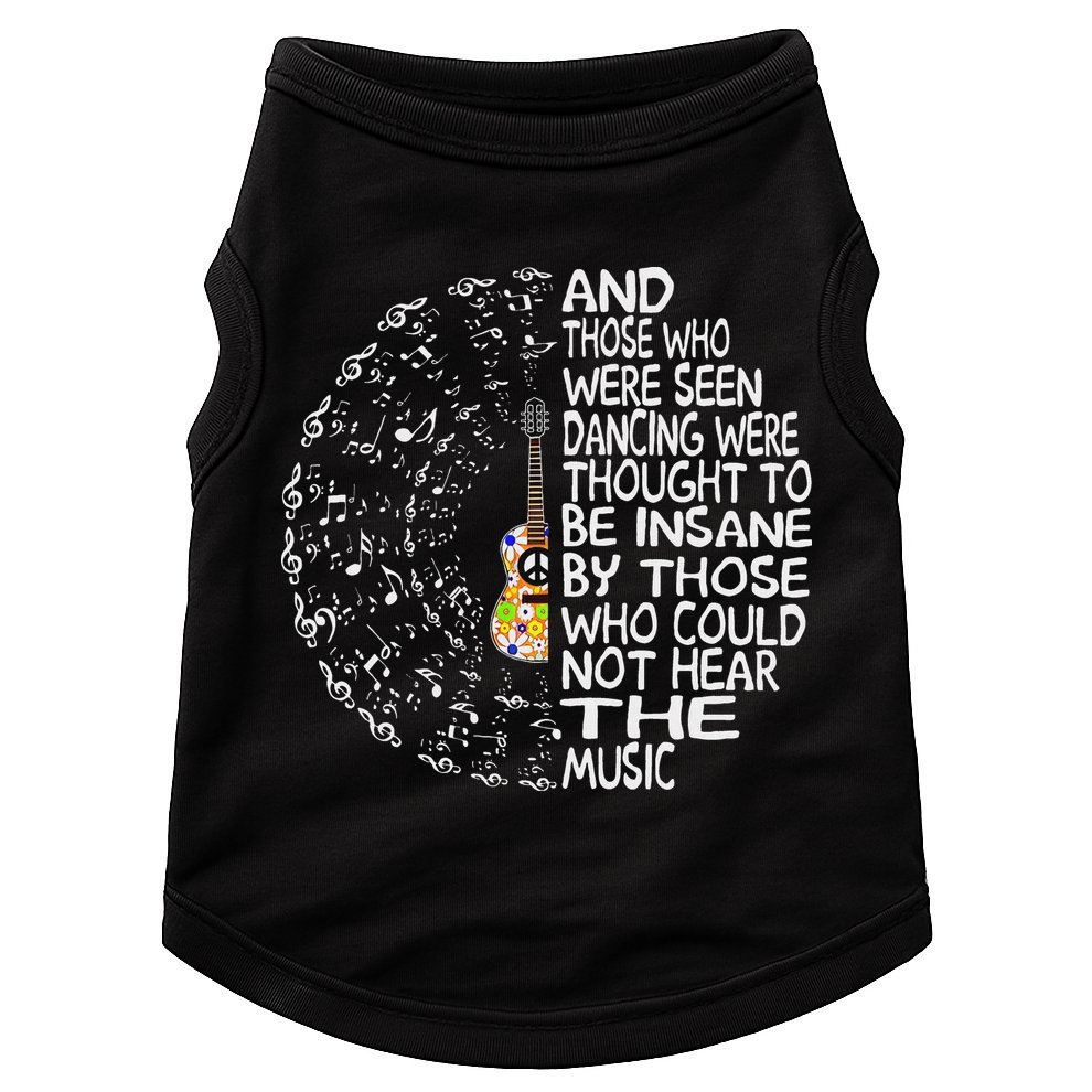 Hippie Guitar And Those Who Were Seen Dancing Peace Doggie Tank