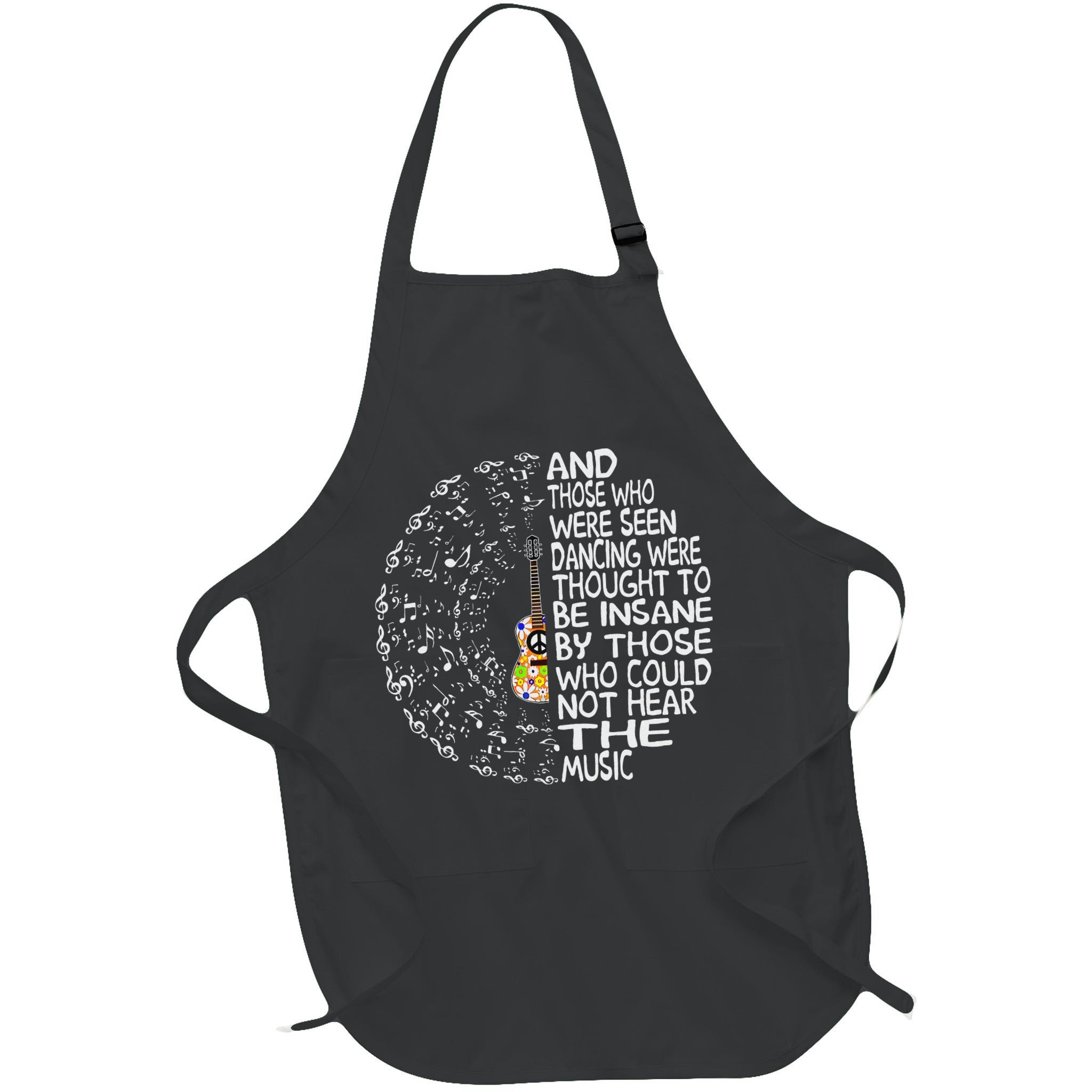 Hippie Guitar And Those Who Were Seen Dancing Peace Apron