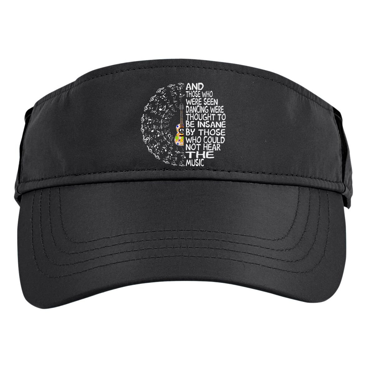Hippie Guitar And Those Who Were Seen Dancing Peace Adult Drive Performance Visor