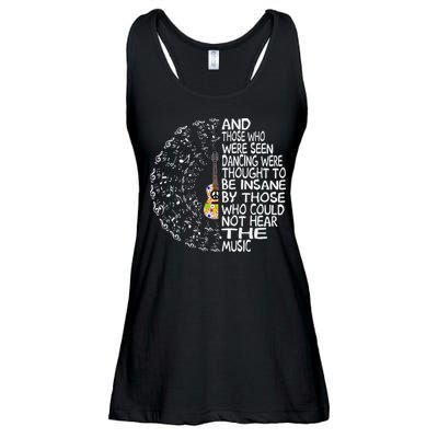 Hippie Guitar And Those Who Were Seen Dancing Peace Ladies Essential Flowy Tank