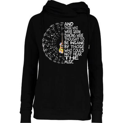 Hippie Guitar And Those Who Were Seen Dancing Peace Womens Funnel Neck Pullover Hood