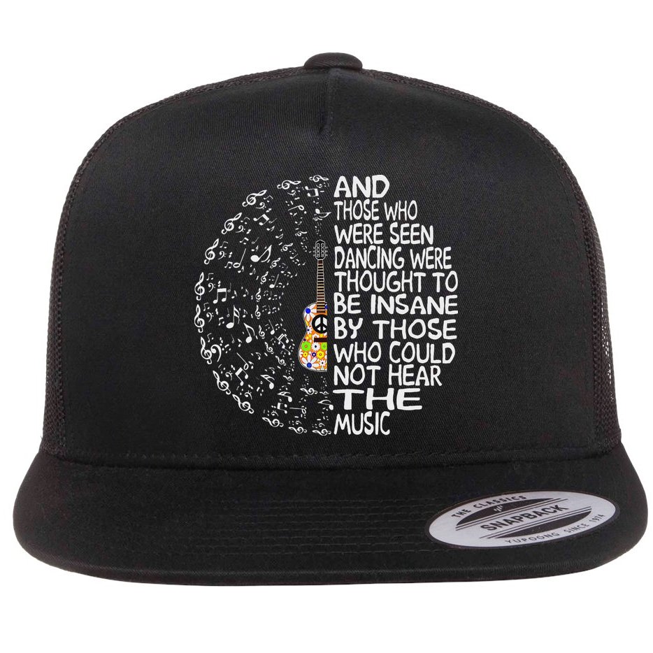 Hippie Guitar And Those Who Were Seen Dancing Peace Flat Bill Trucker Hat