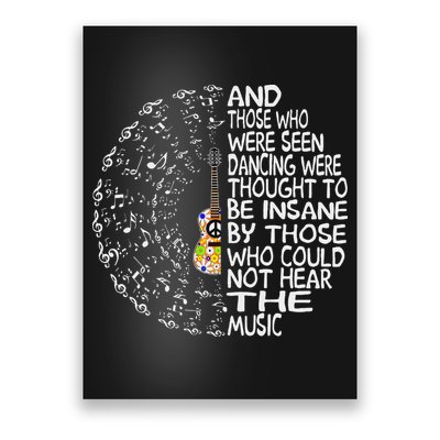 Hippie Guitar And Those Who Were Seen Dancing Peace Poster