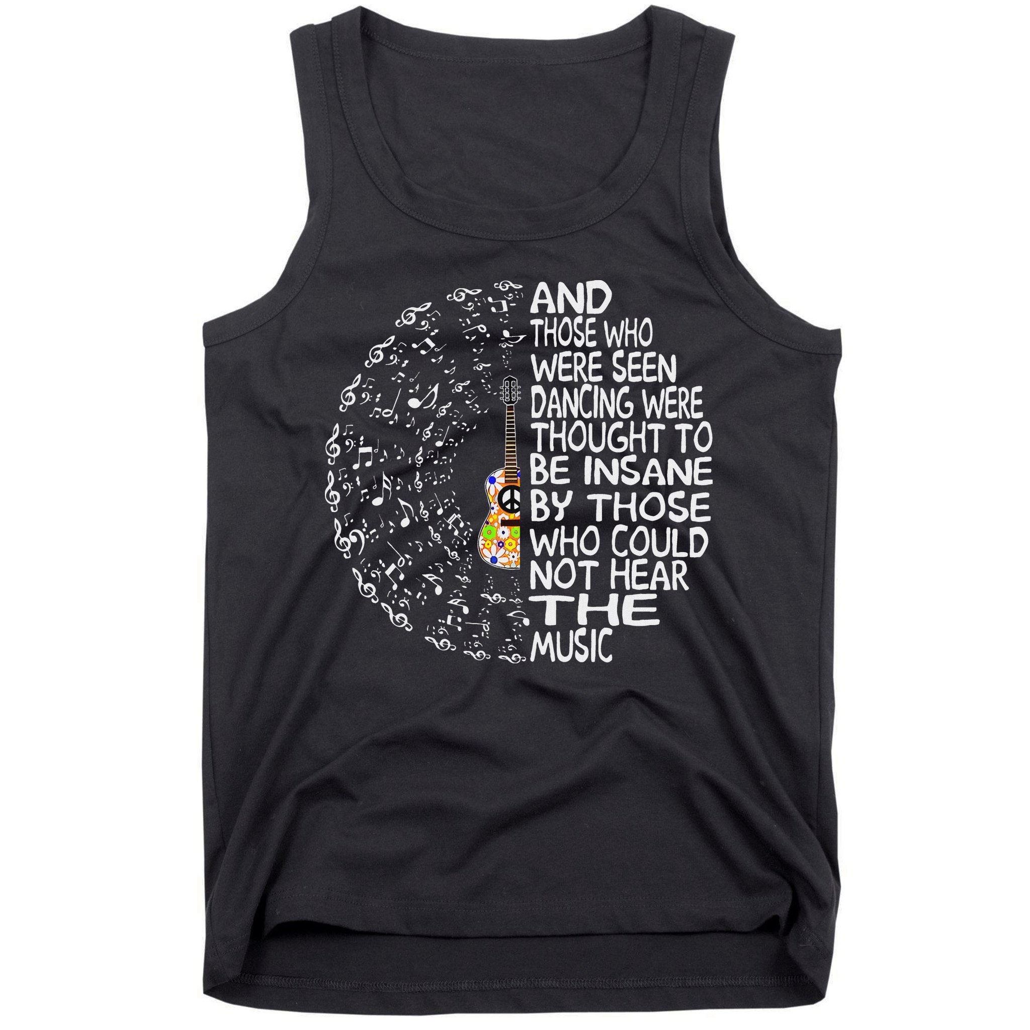 Hippie Guitar And Those Who Were Seen Dancing Peace Tank Top