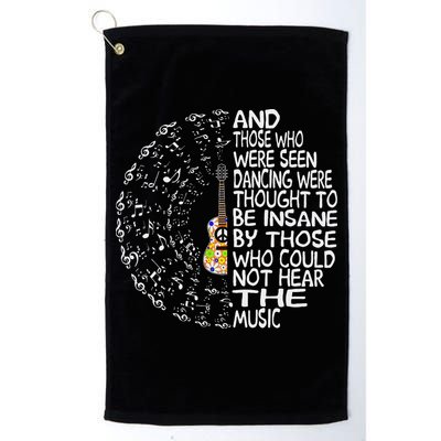 Hippie Guitar And Those Who Were Seen Dancing Peace Golf Towel