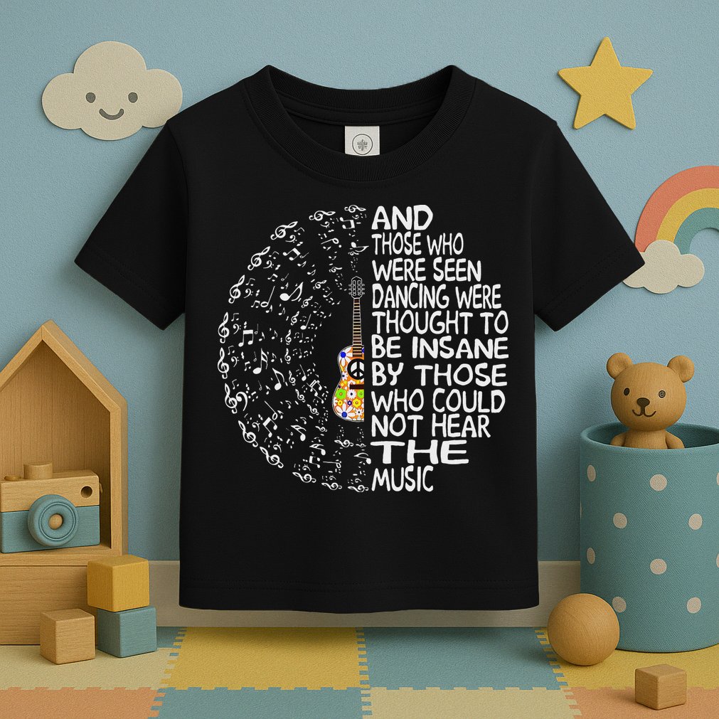Hippie Guitar And Those Who Were Seen Dancing Peace Toddler T-Shirt