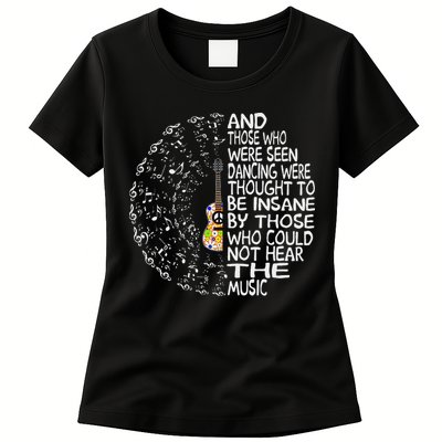 Hippie Guitar And Those Who Were Seen Dancing Peace Womens T-Shirt