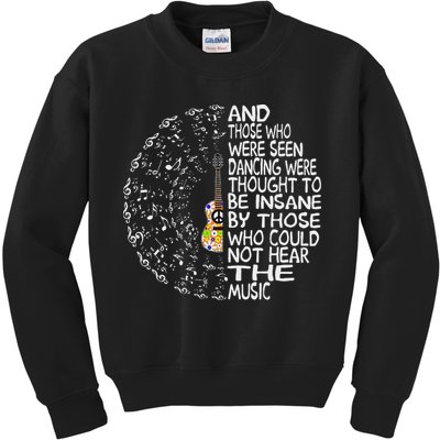 Hippie Guitar And Those Who Were Seen Dancing Peace Kids Sweatshirt