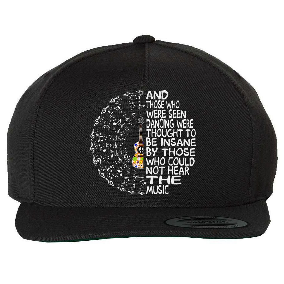 Hippie Guitar And Those Who Were Seen Dancing Peace Wool Snapback Cap