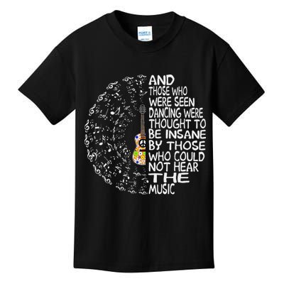 Hippie Guitar And Those Who Were Seen Dancing Peace Kids T-Shirt