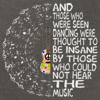 Hippie Guitar And Those Who Were Seen Dancing Peace Cotton Canvas Backpack