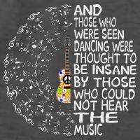 Hippie Guitar And Those Who Were Seen Dancing Peace Vector Backpack