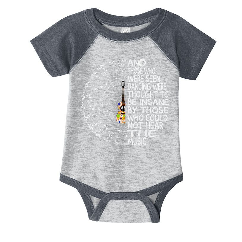 Hippie Guitar And Those Who Were Seen Dancing Peace Infant Baby Jersey Bodysuit