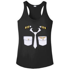 Halloween Gift Airplane Airline Pilot Costume Dress Up Gift Ladies PosiCharge Competitor Racerback Tank